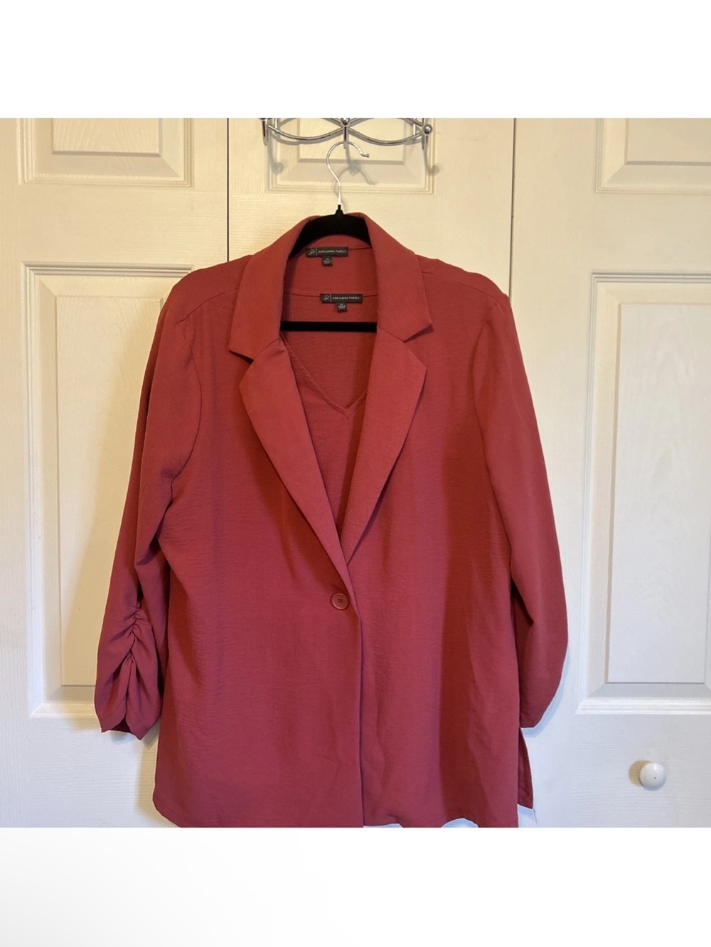 Adrianna Papell Rosewood Single-Button Blazer with Top included